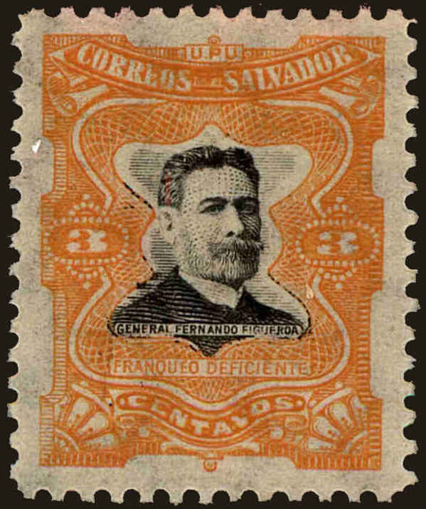 Front view of Salvador, El 380 collectors stamp