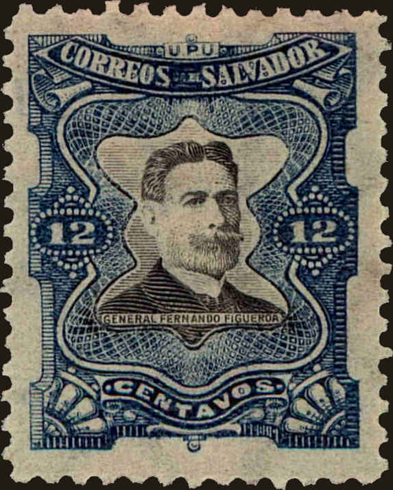 Front view of Salvador, El 385 collectors stamp