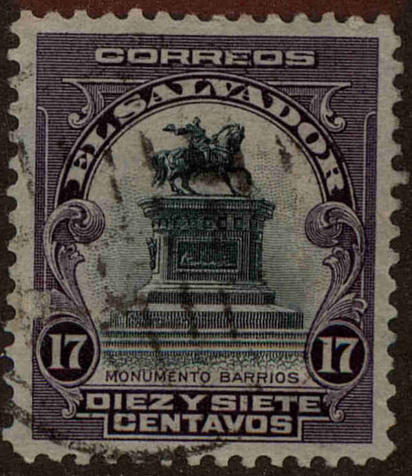 Front view of Salvador, El 407 collectors stamp