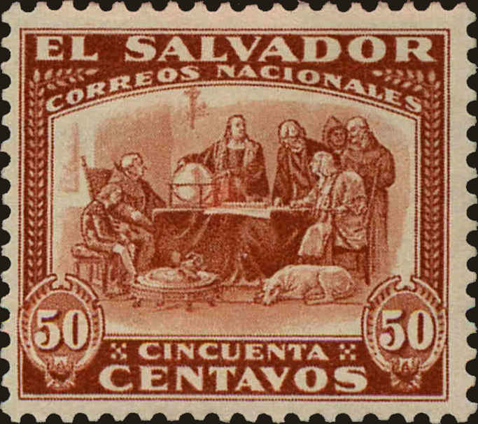 Front view of Salvador, El 503 collectors stamp