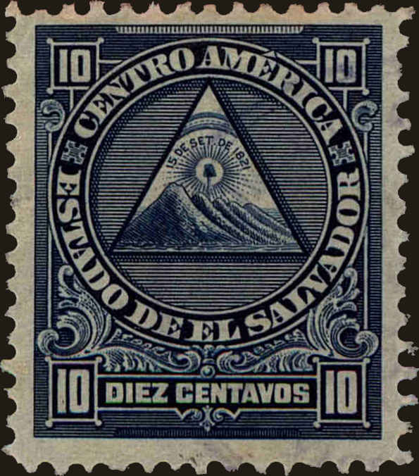 Front view of Salvador, El 478 collectors stamp