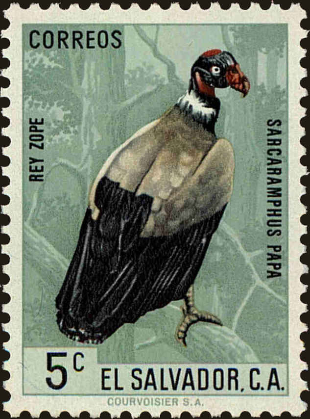 Front view of Salvador, El 741 collectors stamp