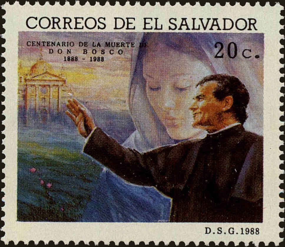 Front view of Salvador, El 1170 collectors stamp