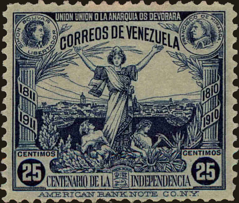 Front view of Venezuela 249 collectors stamp