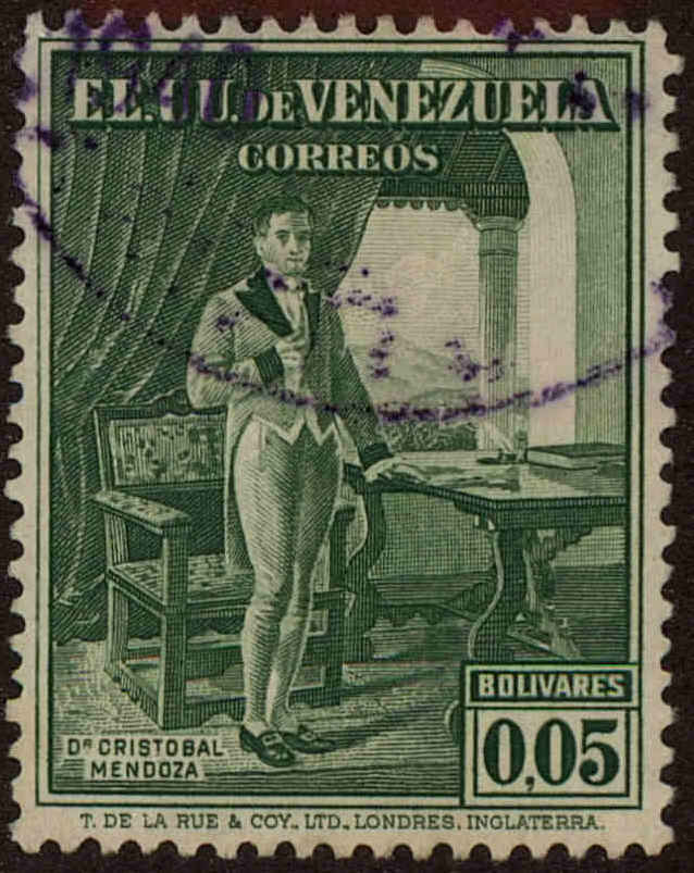Front view of Venezuela 350 collectors stamp