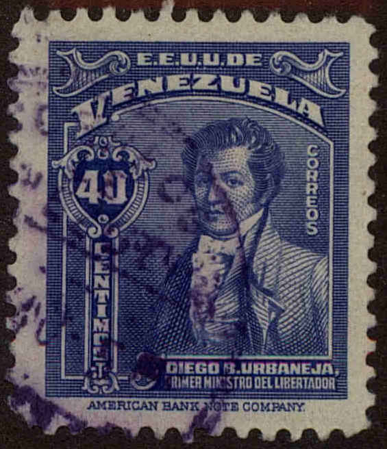 Front view of Venezuela 360 collectors stamp
