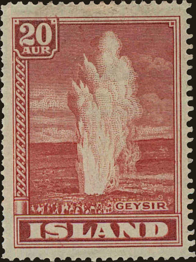 Front view of Iceland 157 collectors stamp