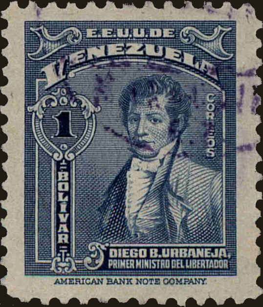 Front view of Venezuela 410 collectors stamp