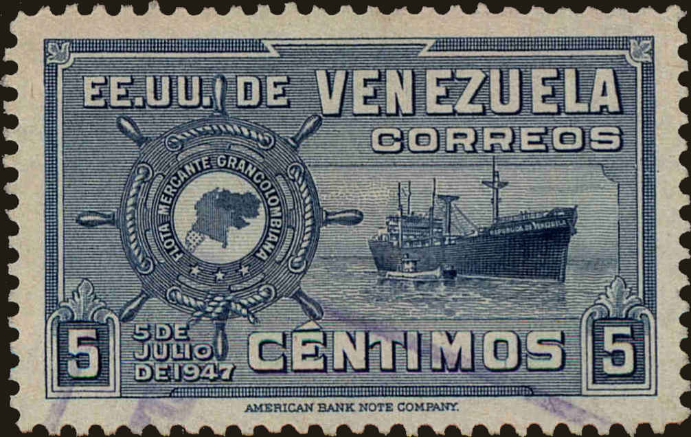 Front view of Venezuela 413 collectors stamp