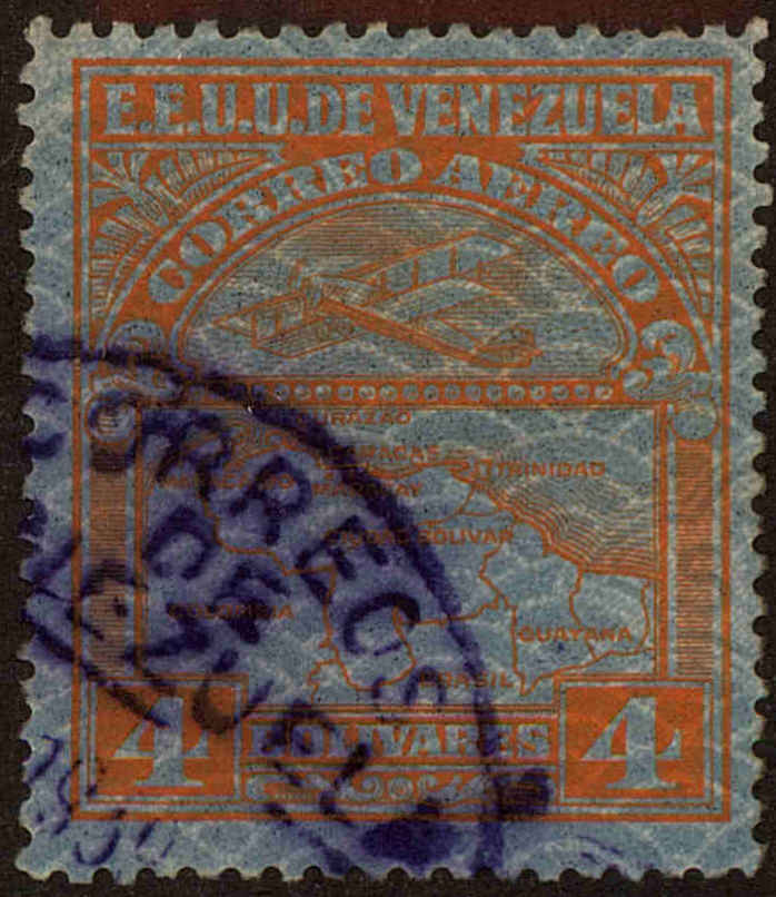 Front view of Venezuela C36 collectors stamp