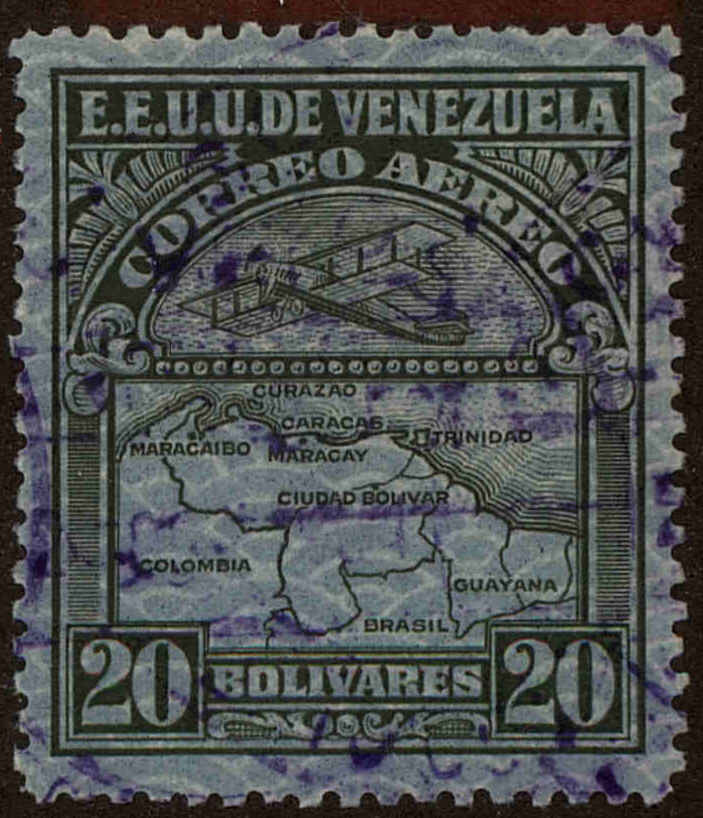 Front view of Venezuela C40 collectors stamp