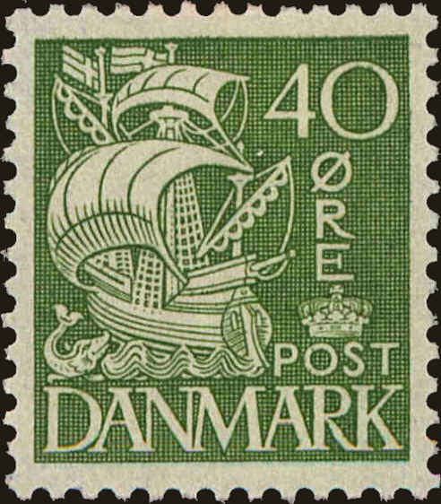 Front view of Denmark 238 collectors stamp