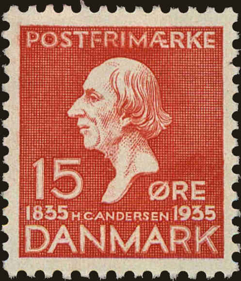 Front view of Denmark 249 collectors stamp