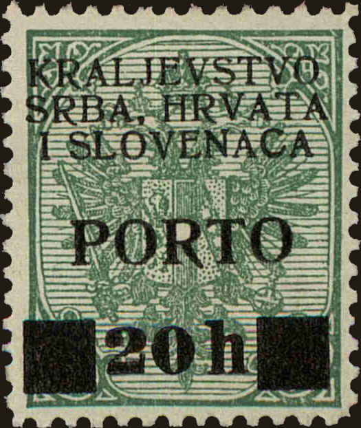 Front view of Kingdom of Yugoslavia 1LJ18 collectors stamp