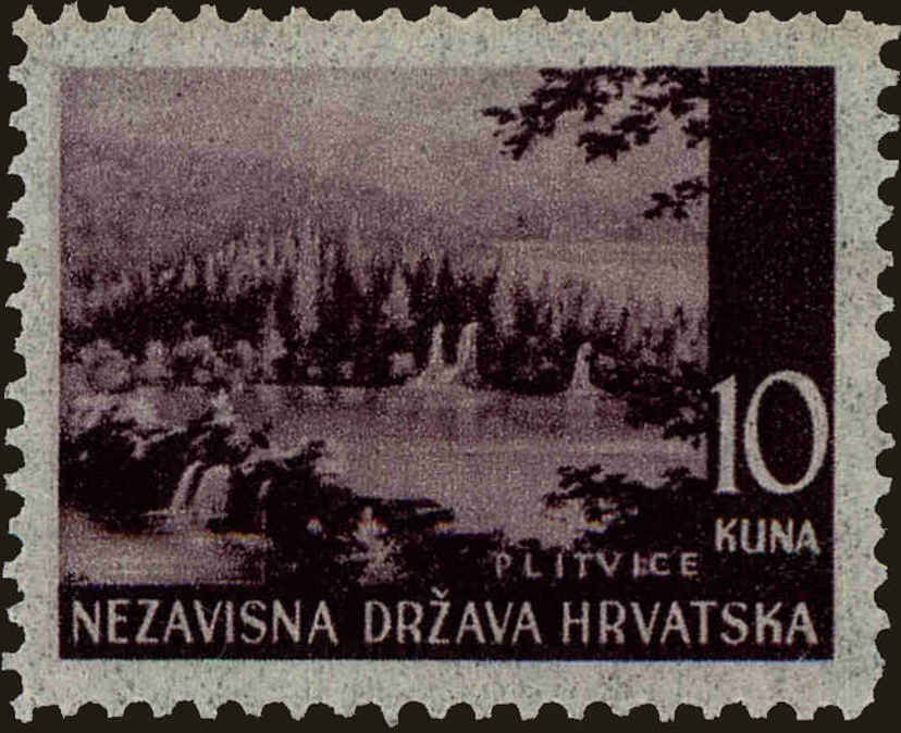 Front view of Croatia 43 collectors stamp