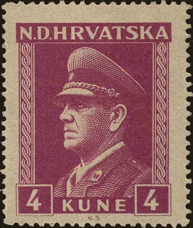 Front view of Croatia 69 collectors stamp