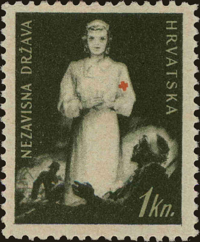 Front view of Croatia RA1 collectors stamp