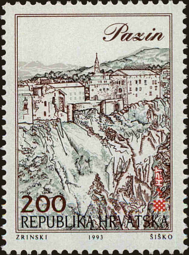 Front view of Croatia 114 collectors stamp