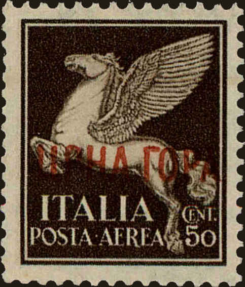 Front view of Montenegro 2NC9 collectors stamp