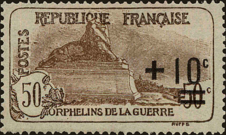 Front view of France B17 collectors stamp