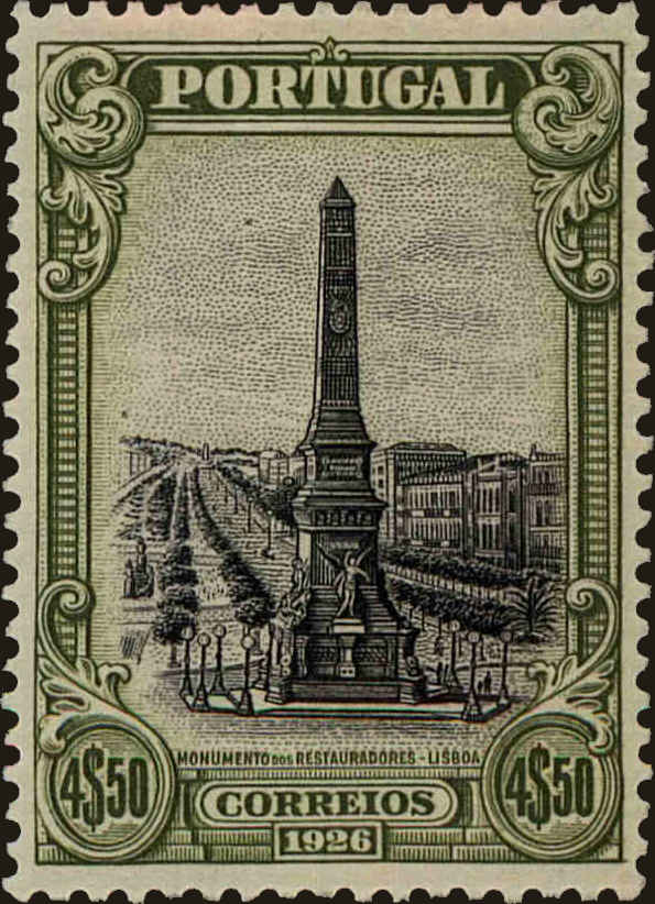 Front view of Portugal 396 collectors stamp