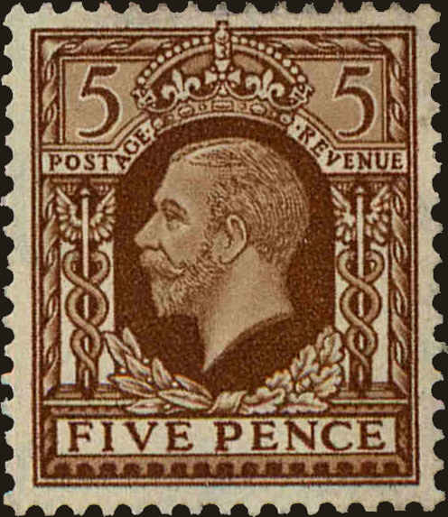 Front view of Great Britain 217 collectors stamp