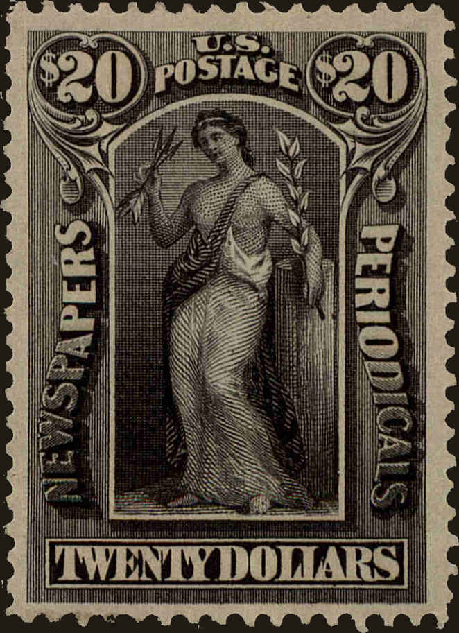 Front view of United States PR123 collectors stamp