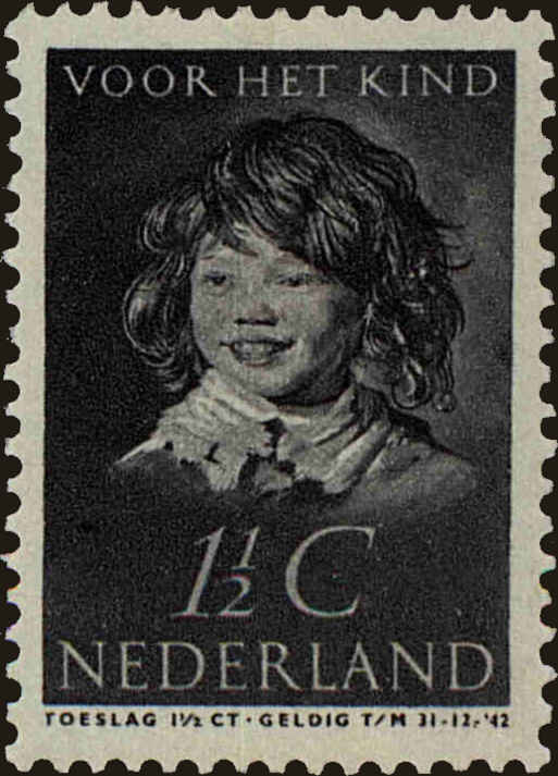 Front view of Netherlands B98 collectors stamp