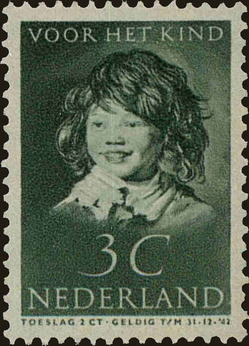 Front view of Netherlands B99 collectors stamp