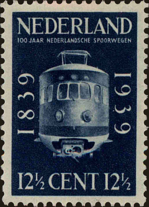 Front view of Netherlands 215 collectors stamp