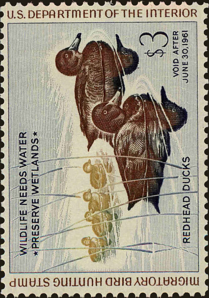 Front view of United States RW27 collectors stamp