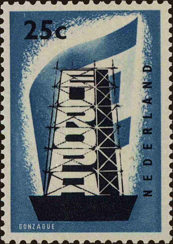 Front view of Netherlands 369 collectors stamp