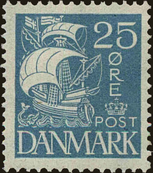 Front view of Denmark 194 collectors stamp