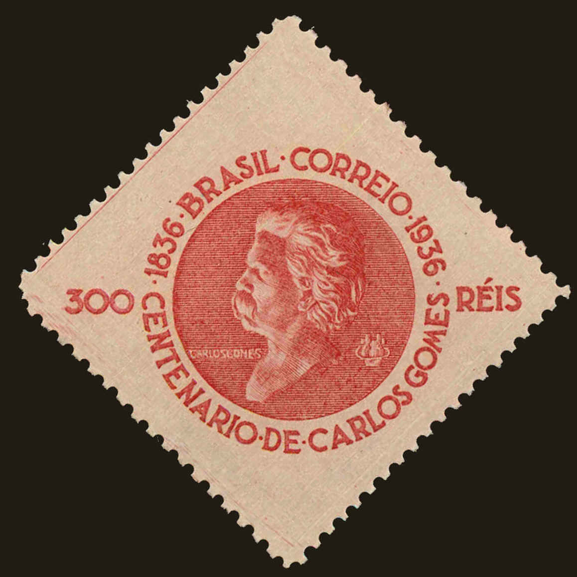 Front view of Brazil 422 collectors stamp