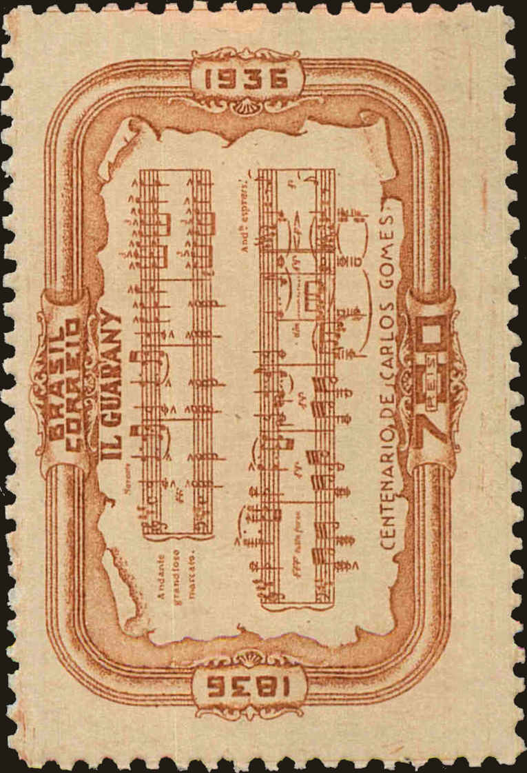Front view of Brazil 424 collectors stamp