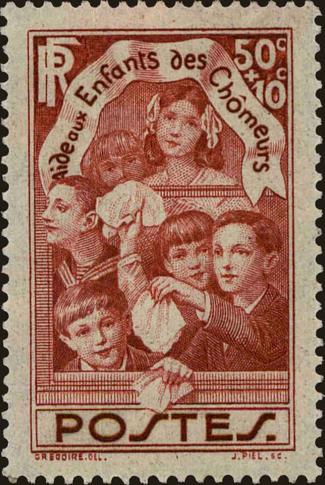 Front view of France B46 collectors stamp