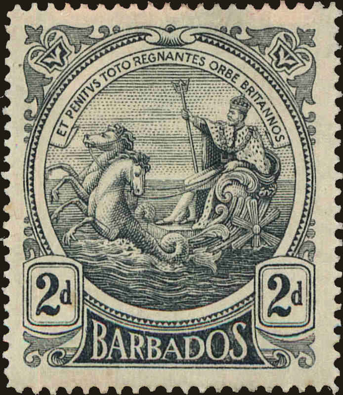 Front view of Barbados 130 collectors stamp