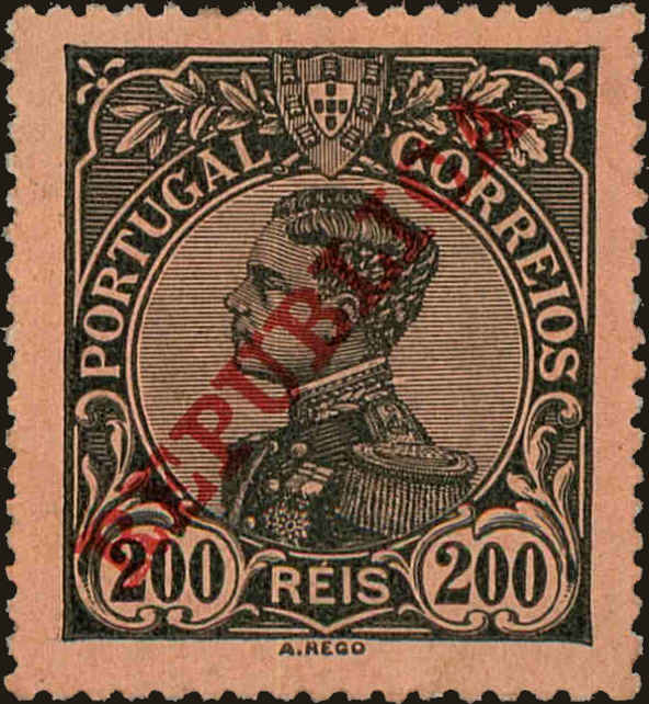Front view of Portugal 180 collectors stamp