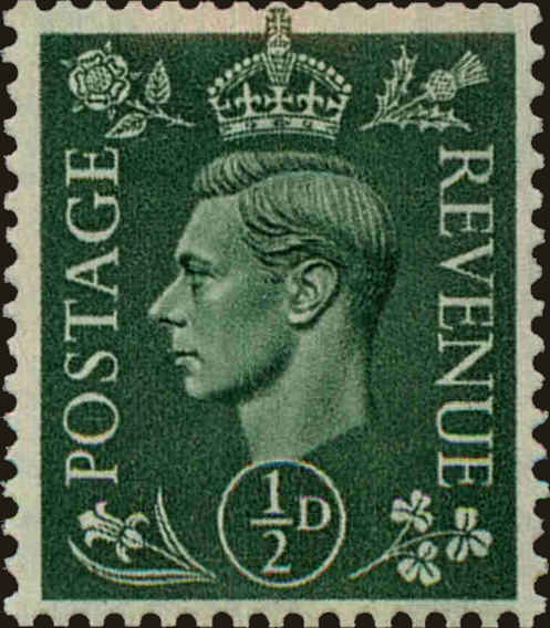 Front view of Great Britain 258 collectors stamp