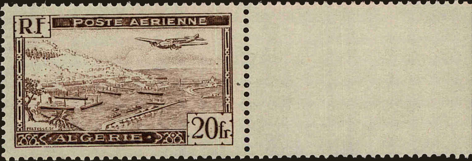 Front view of Algeria C4A collectors stamp