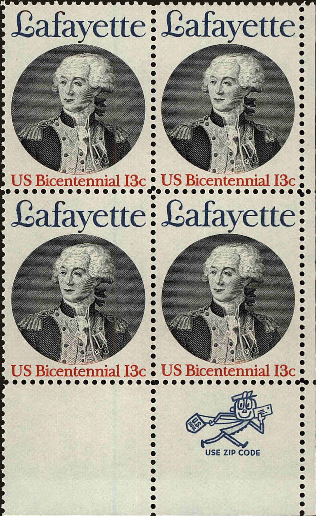 Front view of United States 1716 collectors stamp