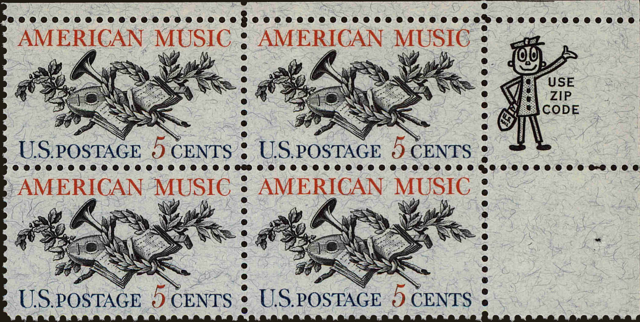 Front view of United States 1252 collectors stamp