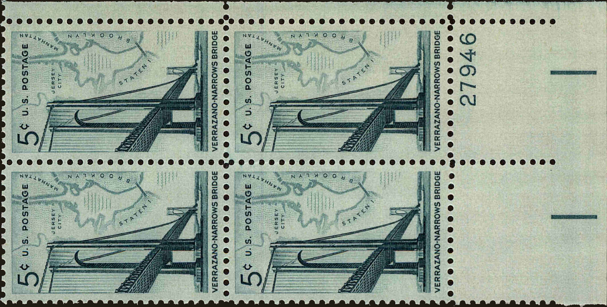 Front view of United States 1258 collectors stamp