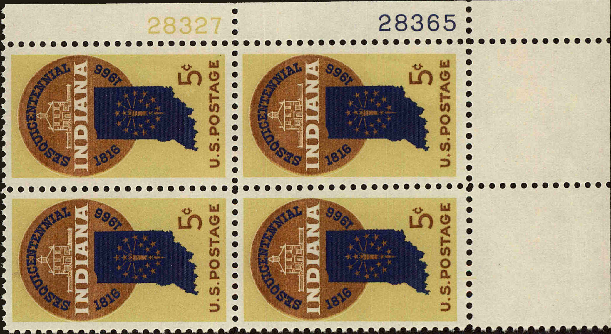 Front view of United States 1308 collectors stamp