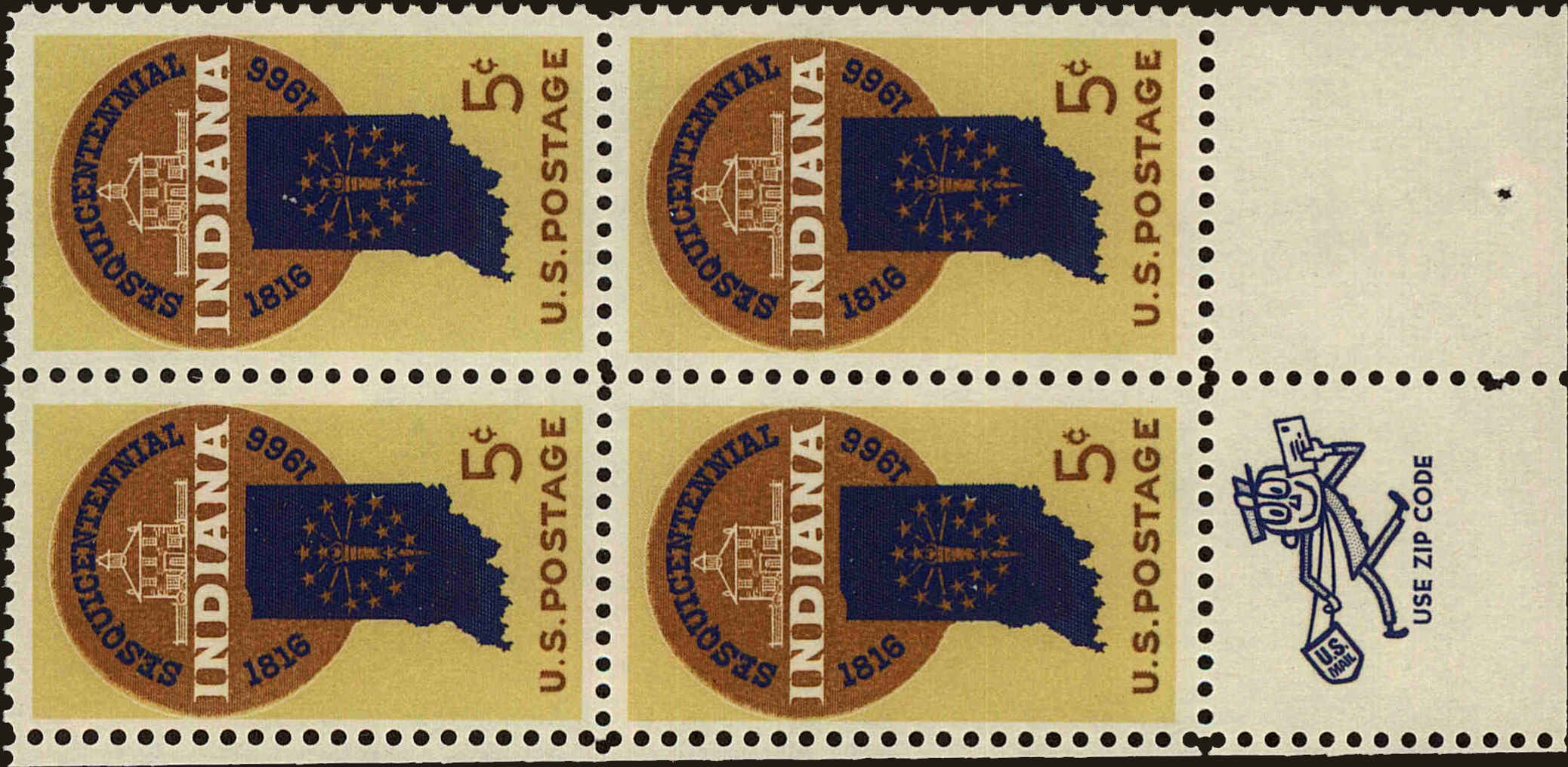 Front view of United States 1308 collectors stamp