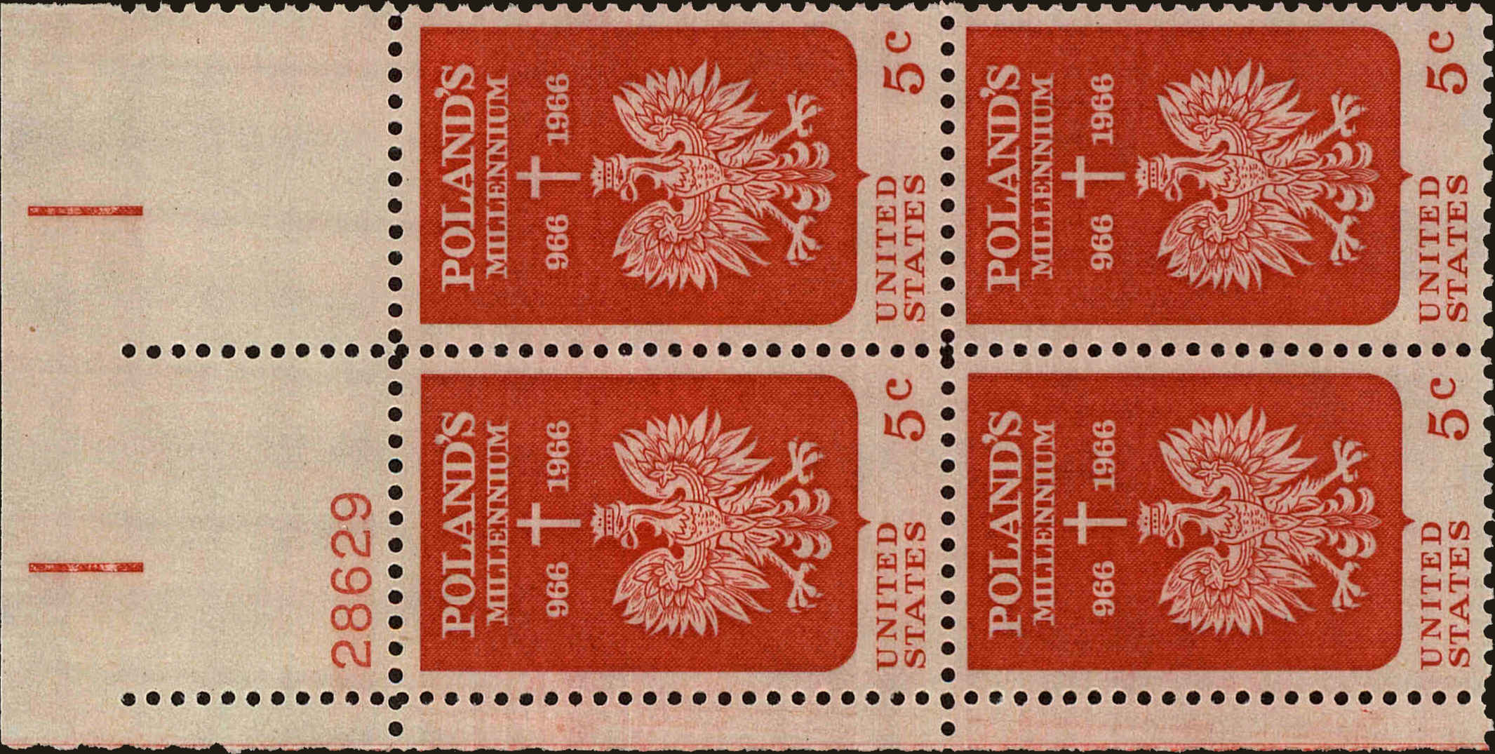 Front view of United States 1313 collectors stamp