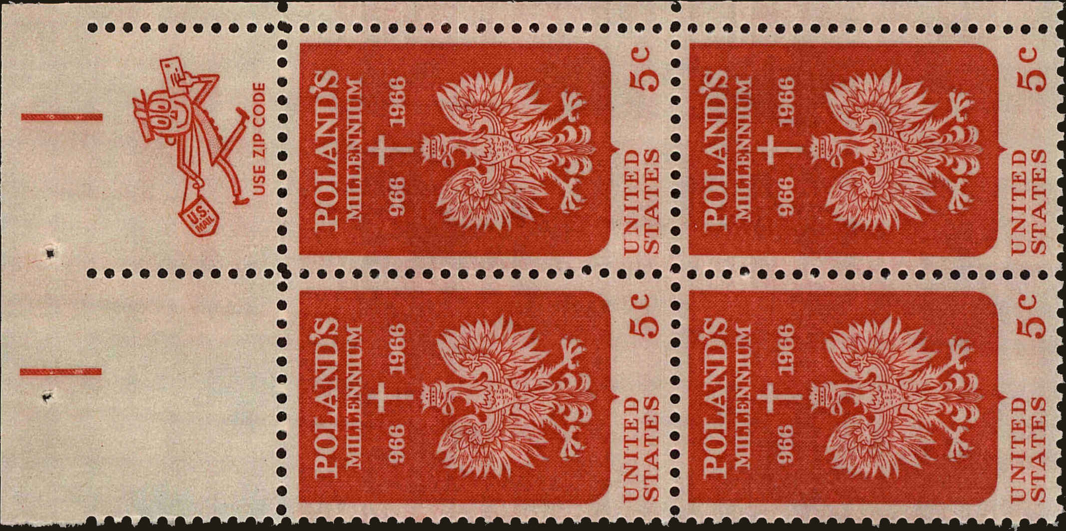 Front view of United States 1313 collectors stamp