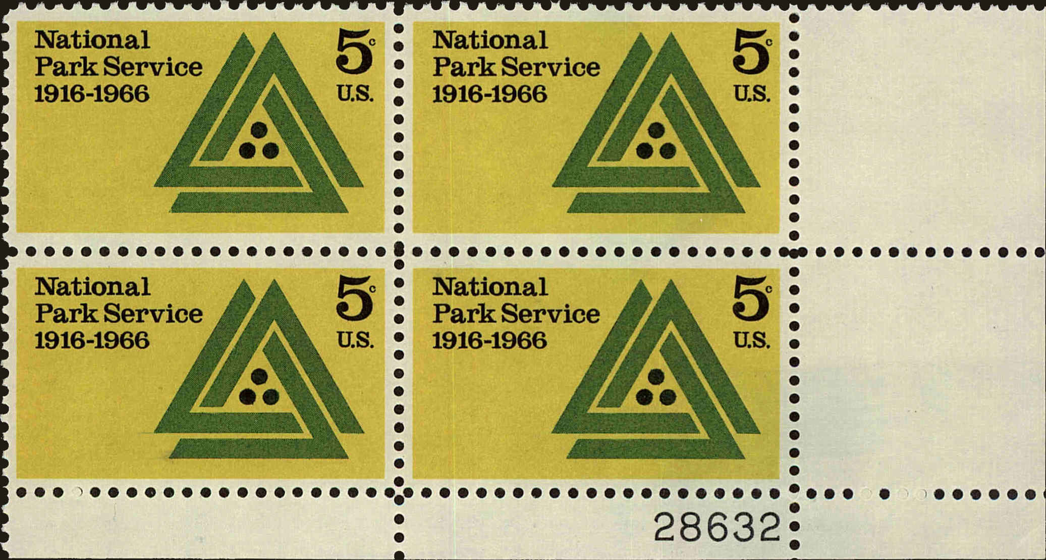 Front view of United States 1314 collectors stamp