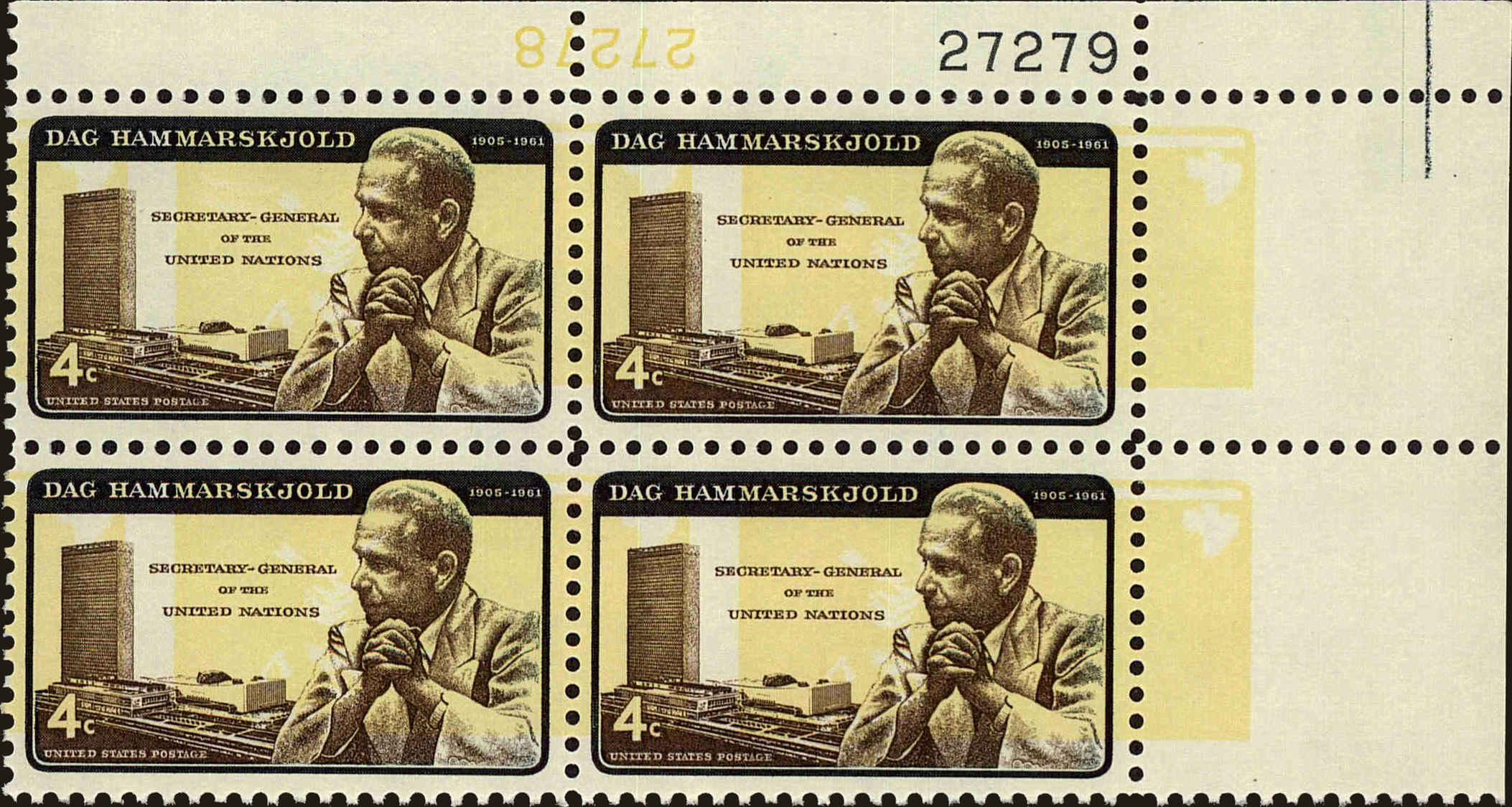 Front view of United States 1204 collectors stamp