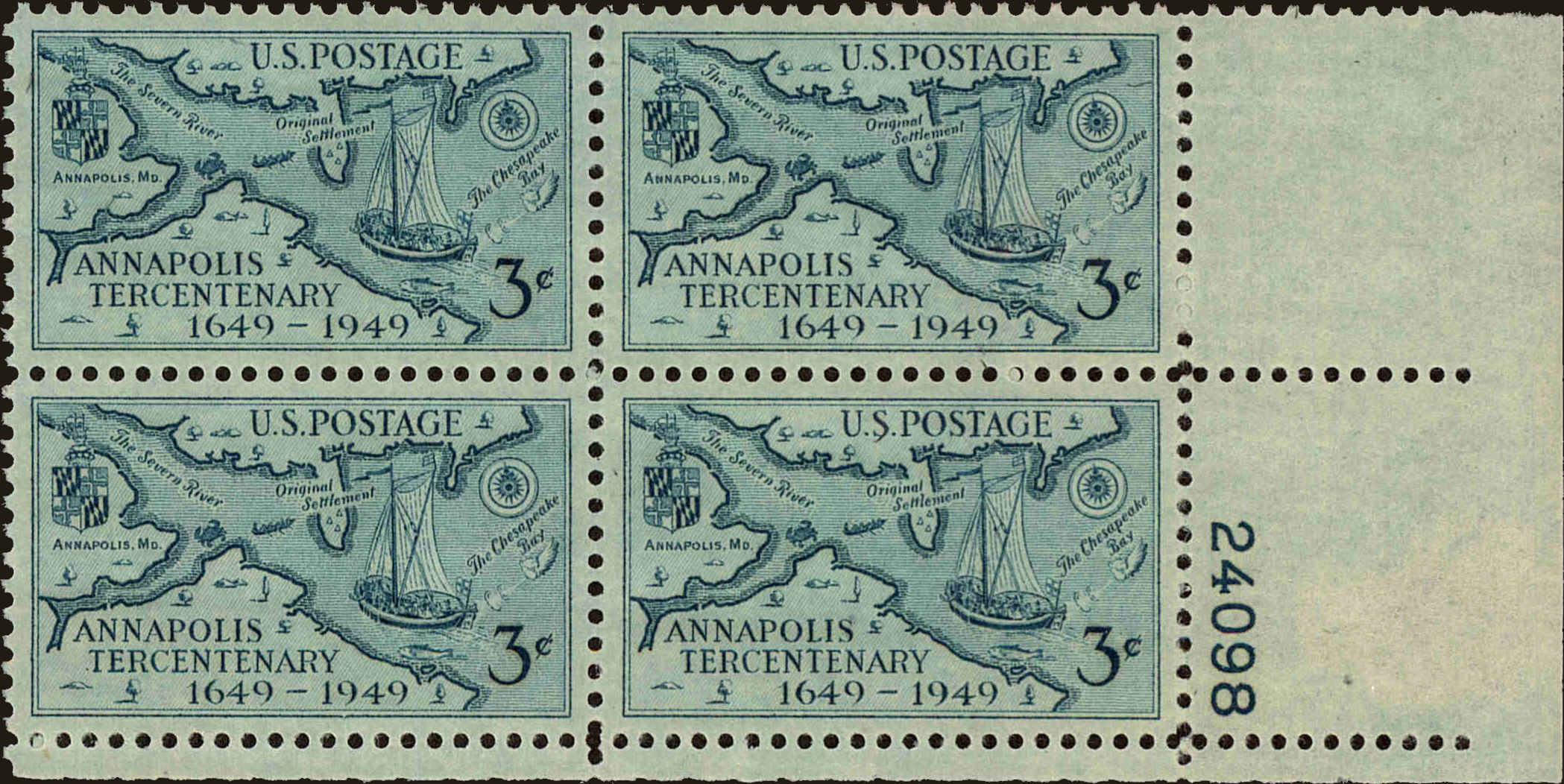 Front view of United States 984 collectors stamp